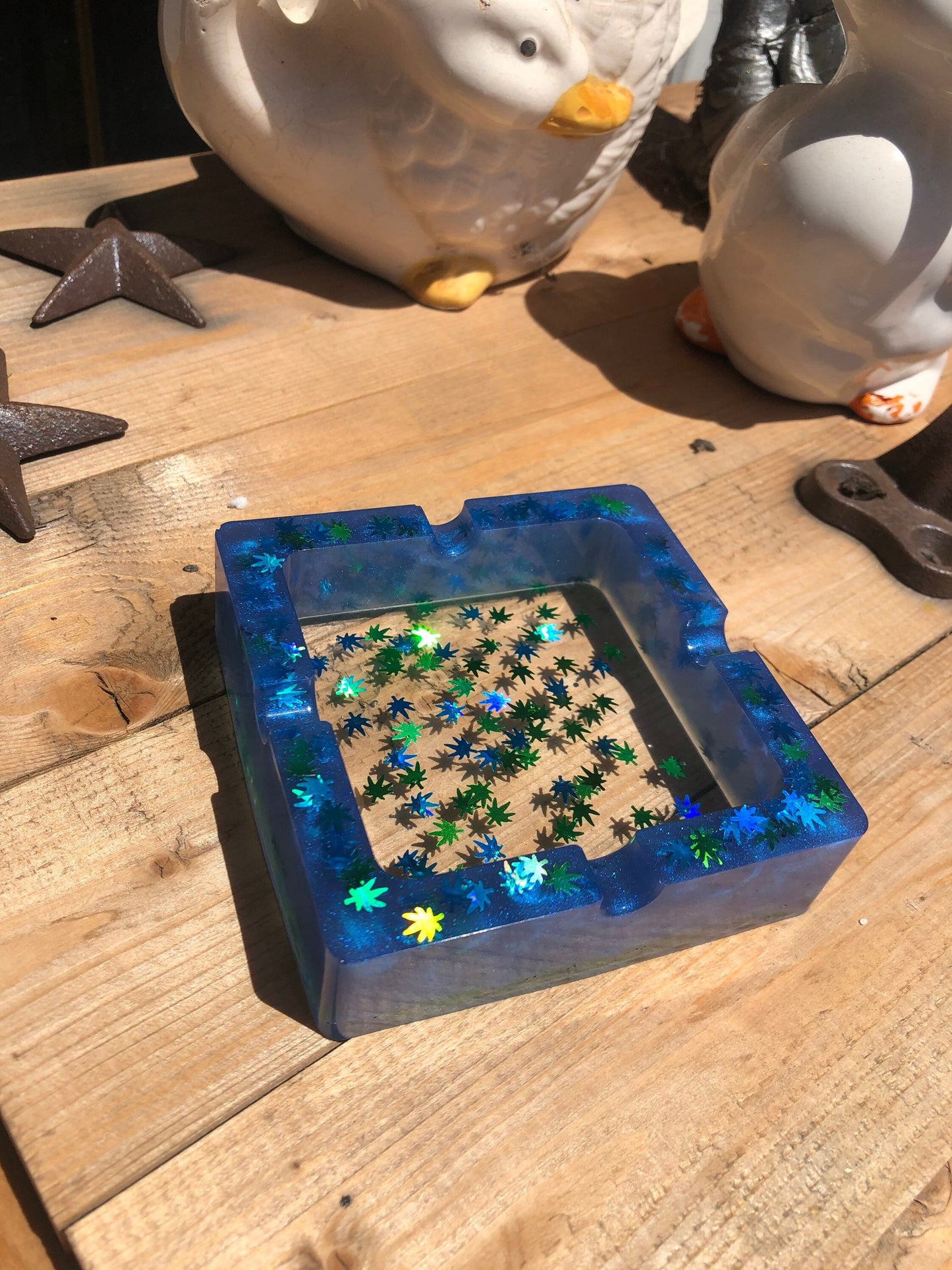 CUSTOM* Resin Ashtray - Square/Octagon