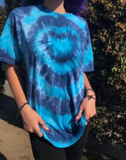 Blue Heart Tie Dye T-Shirt