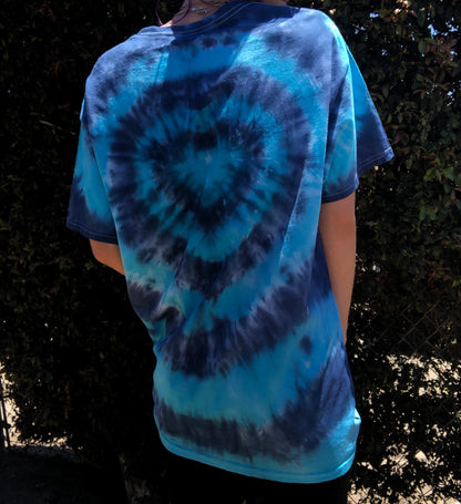 Blue Heart Tie Dye T-Shirt