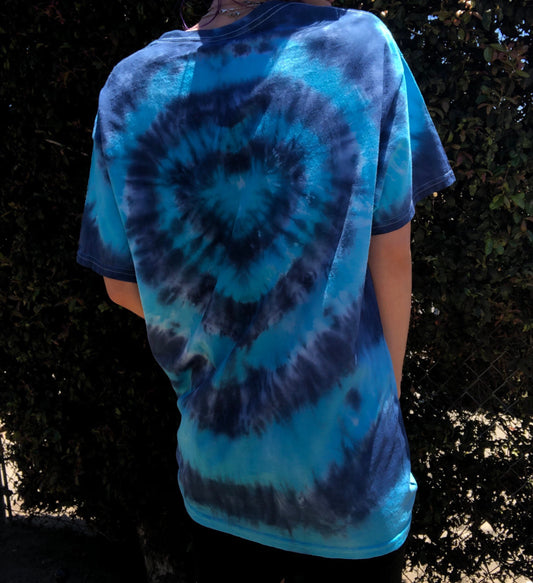 Blue Heart Tie Dye T-Shirt