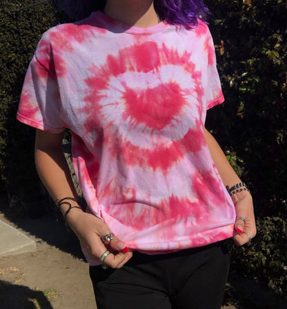 Light Pink/Hot Pink Tie Dye T-Shirt