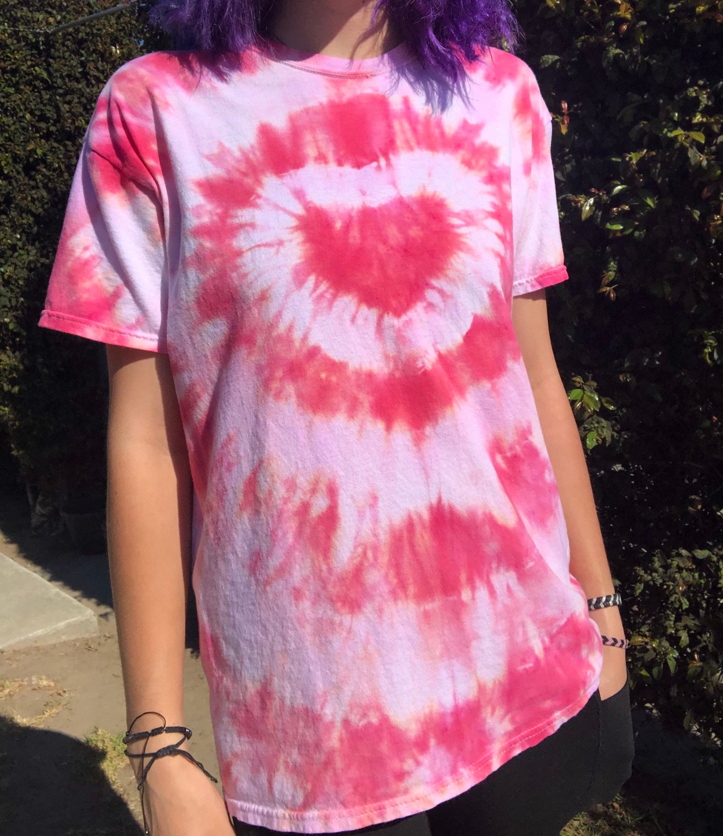 Light Pink/Hot Pink Tie Dye T-Shirt