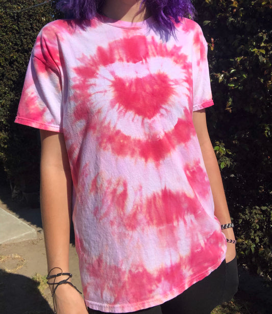 Light Pink/Hot Pink Tie Dye T-Shirt