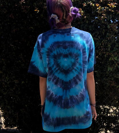 Blue Heart Tie Dye T-Shirt